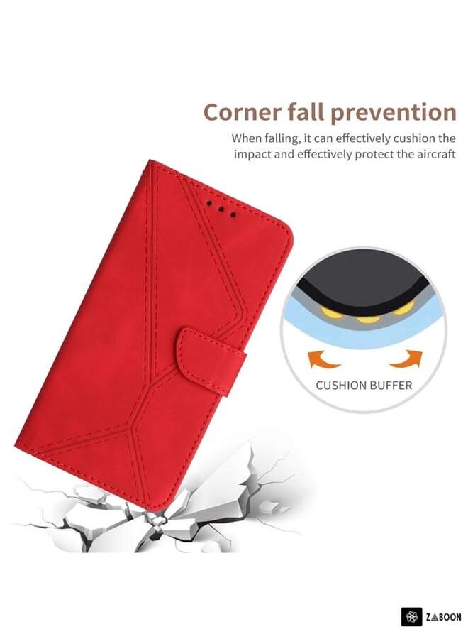 Zaboon Protective Case Cover For vivo Y56 5G Global Stitching Embossed Leather  - Image 4