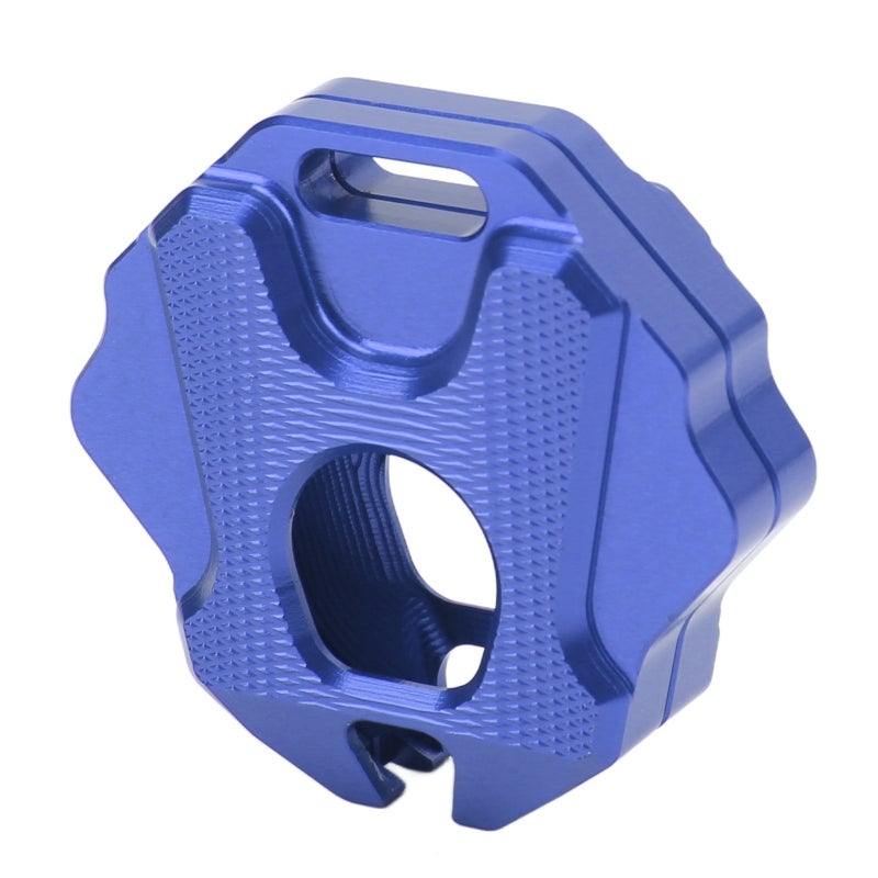 غطاء مفتاح دراجة نارية CNC معدني أزرق - صلابة عالية ومقاوم للتآكل - غطاء مفتاح دراجة نارية لـ CB650R CBR650R 2020+ بديل - Image 4