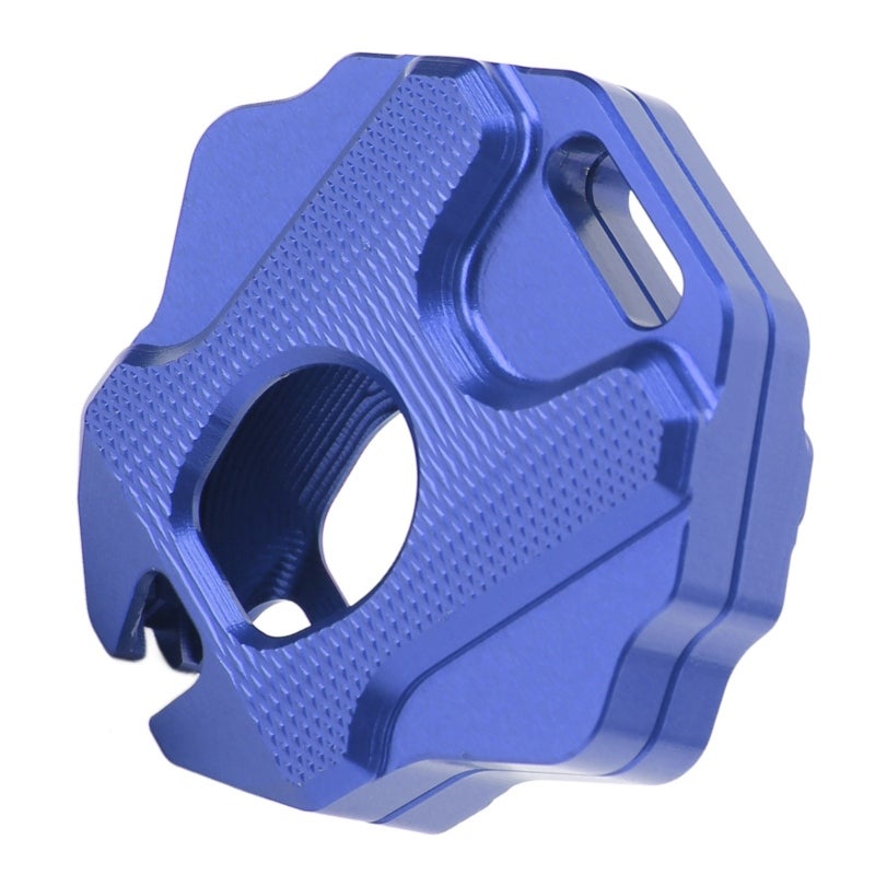 غطاء مفتاح دراجة نارية CNC معدني أزرق - صلابة عالية ومقاوم للتآكل - غطاء مفتاح دراجة نارية لـ CB650R CBR650R 2020+ بديل - Image 3
