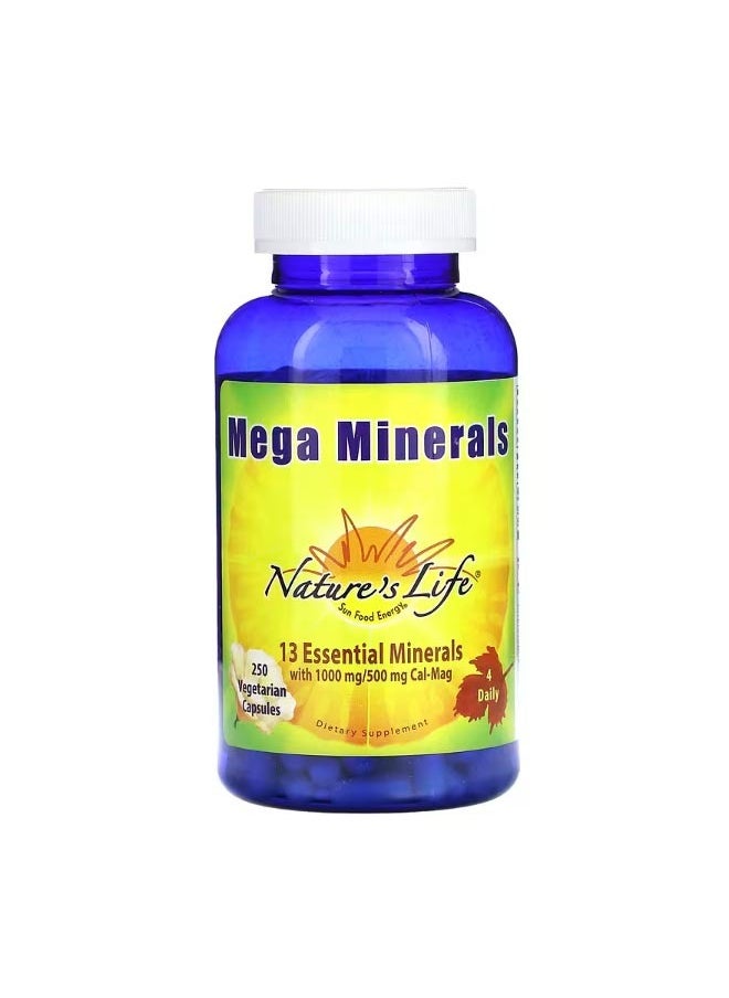 Nature's Life Mega Minerals 250 Vegetarian Capsules  - Image 1