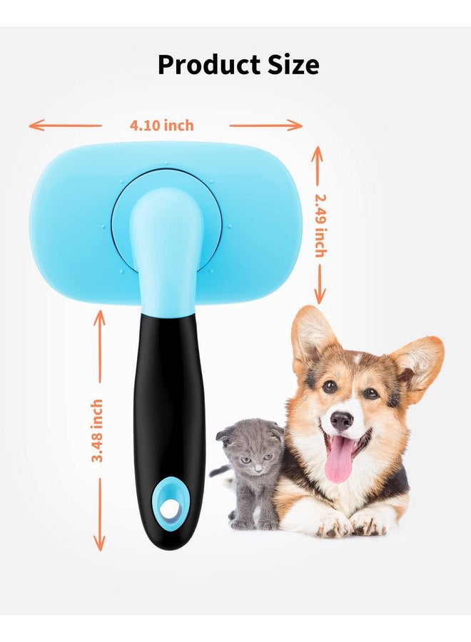 Glendan Dog Brush & Cat Brush- Slicker Pet Grooming Brush- Shedding Grooming Tools(Blue) - Image 5