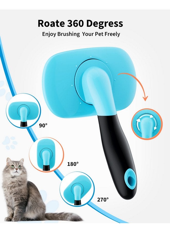 Glendan Dog Brush & Cat Brush- Slicker Pet Grooming Brush- Shedding Grooming Tools(Blue) - Image 3