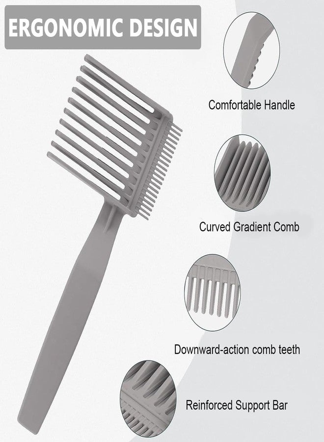 MAYCREATE® Barber Comb Fade Combs Professional Hair Cutting Comb Heat Resistant Haircut Styling Tool With Dual Teeth, for Precision Cuts & Styling, Home or Salon Use (Grey) - Image 2