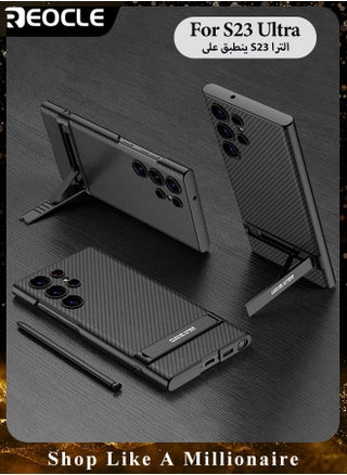 Samsung Galaxy S23 Serious Case with Kickstand Ultra-thin Plain Leather Anti-fall Mobile Phone Case for Galaxy S23 Series - pzsku/Z73B2307C0C5E26767B13Z/45/_/1726621941/da411c3d-f0bc-444e-a833-2930f9fd5a4e