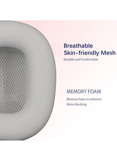 Generic Earpads for AirPods Max Earpad Replacement Sweat Proof Ear Cushions Airpods Max Ear Pad Earcups with Protein Leather Memory Foam and Magnet (Silvery)  - Image 4