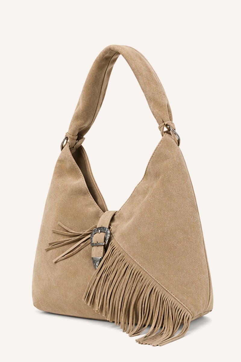 DeFacto Beige Woman Woman Suede Handbag Casual - Image 2