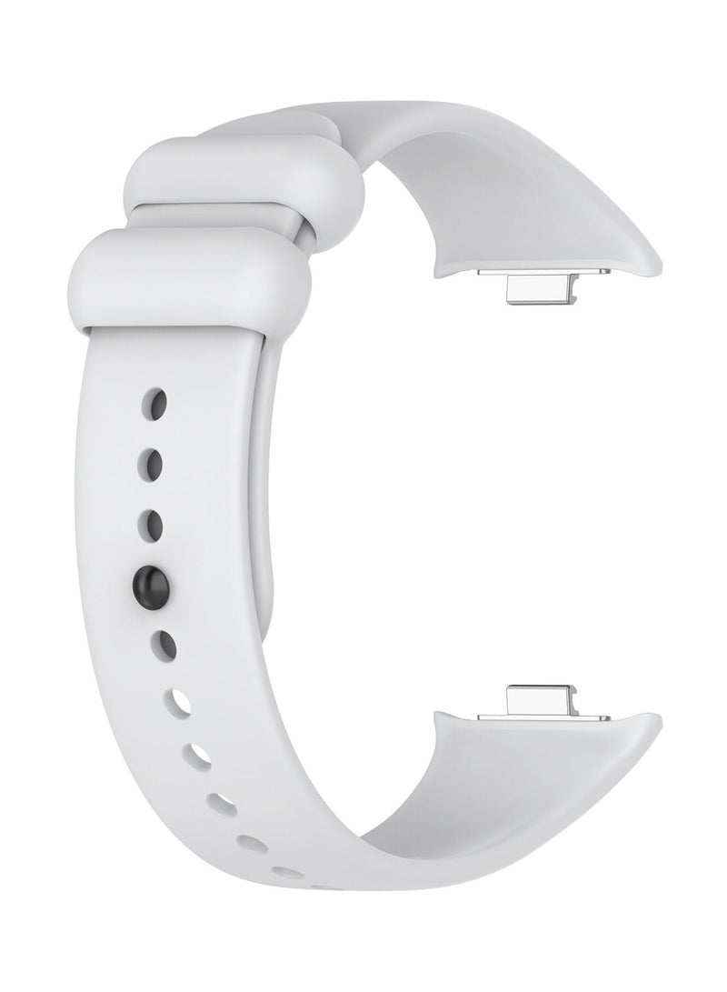 أحزمة ساعات للنساء والرجال، أحزمة بديلة من السيليكون سريعة الإصدار وأساور معصم مناسبة للساعة الذكية Xiaomi Smart Band 8 Pro (أبيض) - Image 4