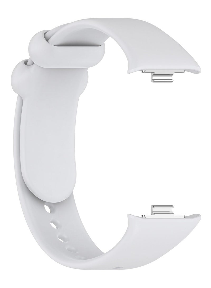 أحزمة ساعات للنساء والرجال، أحزمة بديلة من السيليكون سريعة الإصدار وأساور معصم مناسبة للساعة الذكية Xiaomi Smart Band 8 Pro (أبيض) - Image 3