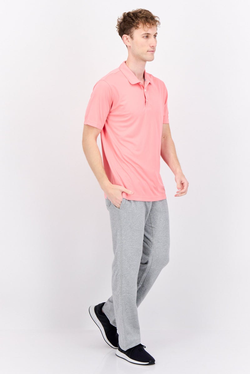 PUMA تي شيرت بولو رياضي للرجال بأكمام قصيرة، لون وردي فلامنغو - Image 4