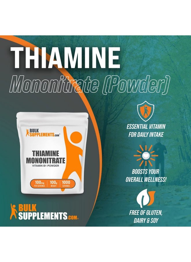 BulkSupplements Com Thiamine Mononitrate Powder Vitamin B1 Powder Thiamine B1 Supplement Thiamine 100Mg B1 Vitamins Thiamine Supplement 100Mg Per Serving 100 Grams 35 Oz  - Image 3