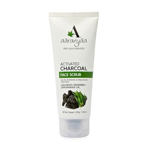 Aaranyaa Charcoal Face Scrub (100gm) | Exfoliate Scrub With Activated Charcoal & Tamarind | For Tan Removal,Blackhead, Whitehead , Dead Skin Remover, Detan | Charcoal & Eucalyptus Scrub for Face | Face Scrub For Women & Men - Image 1