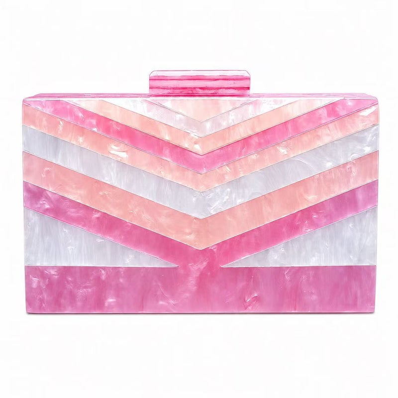 Retro Acrylic Chain Shoulder Bag Evening Purse for Women - Image 1