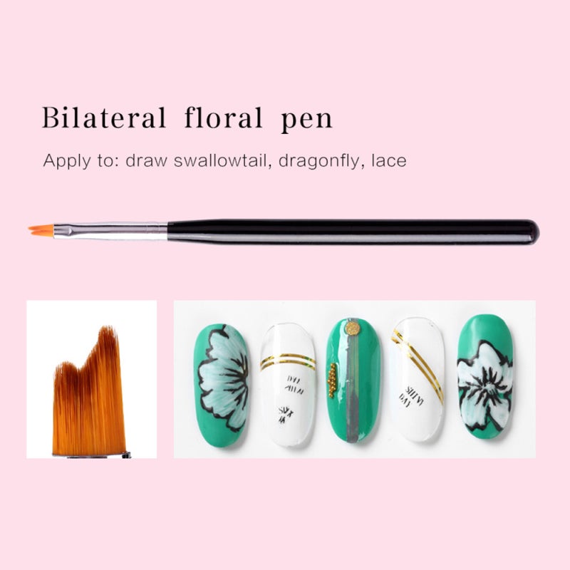 Nail Pen: 8 Different Sizes And Shapes - Delicate Small Design Nail Brush for Professional Salon Or DIY Manicure Use - Image 2
