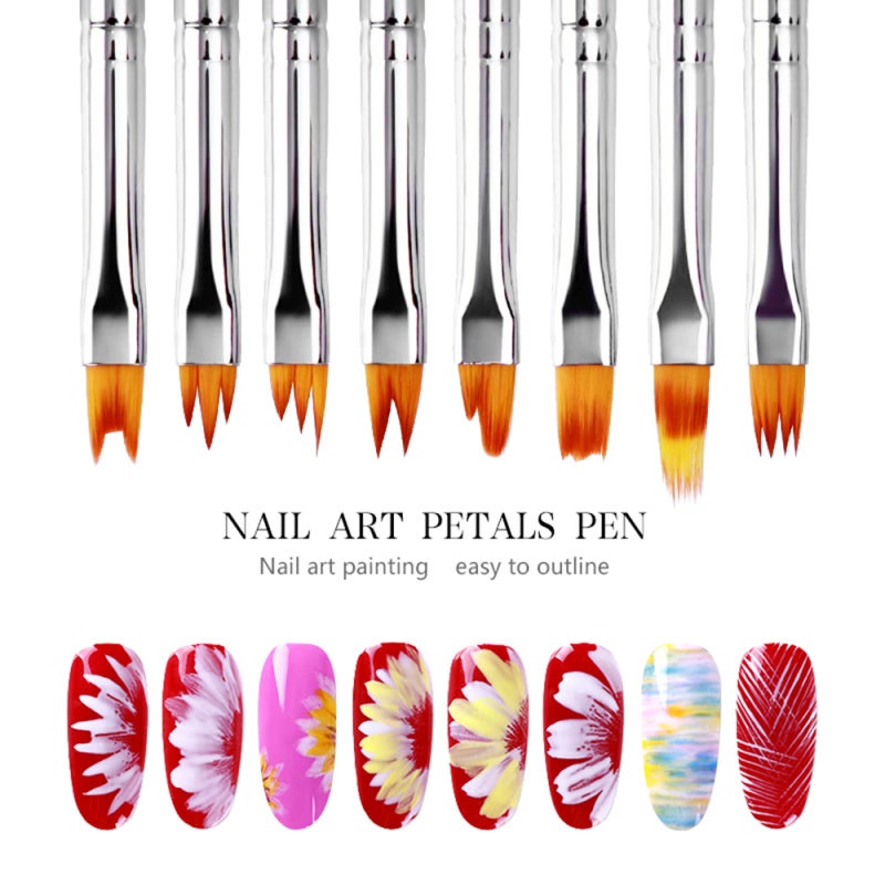 Nail Pen: 8 Different Sizes And Shapes - Delicate Small Design Nail Brush for Professional Salon Or DIY Manicure Use - Image 5