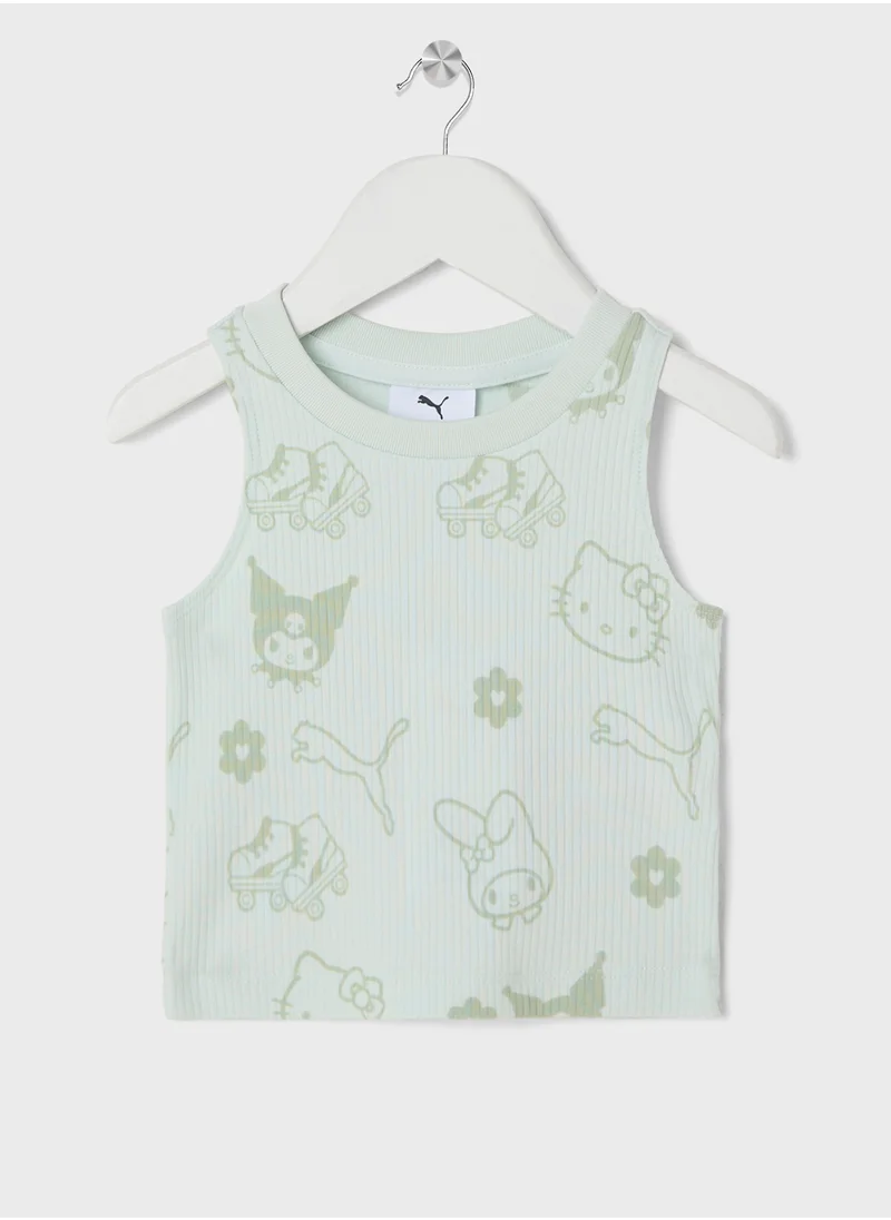 بوما Kids Hello Kitty & Friends All Over Printed Ribbed Top