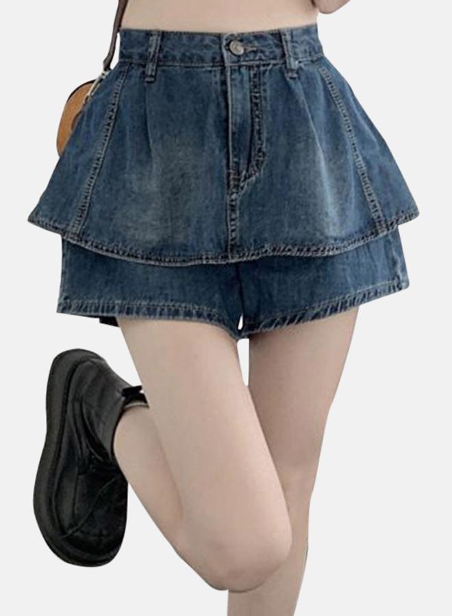 YUNIQEE Blue A-Line Mini Denim Skirts - Image 3