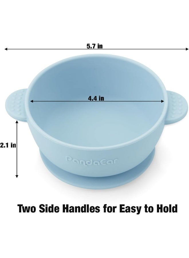 PandaEar 3 Pack Baby Bowls with Suction| Stay Put Silicone Food Bowl for Babies Kids Toddlers Infants| Food Grade Soft Safe BPA-Free Silicone (Multi-Color) - Image 4