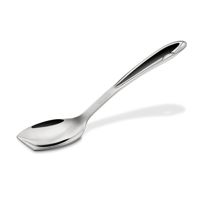 All-Clad Specialty Stainless Steel Kitchen Gadgets Solid Spoon Kitchen Tools, Kitchen Hacks Silver - Image 1