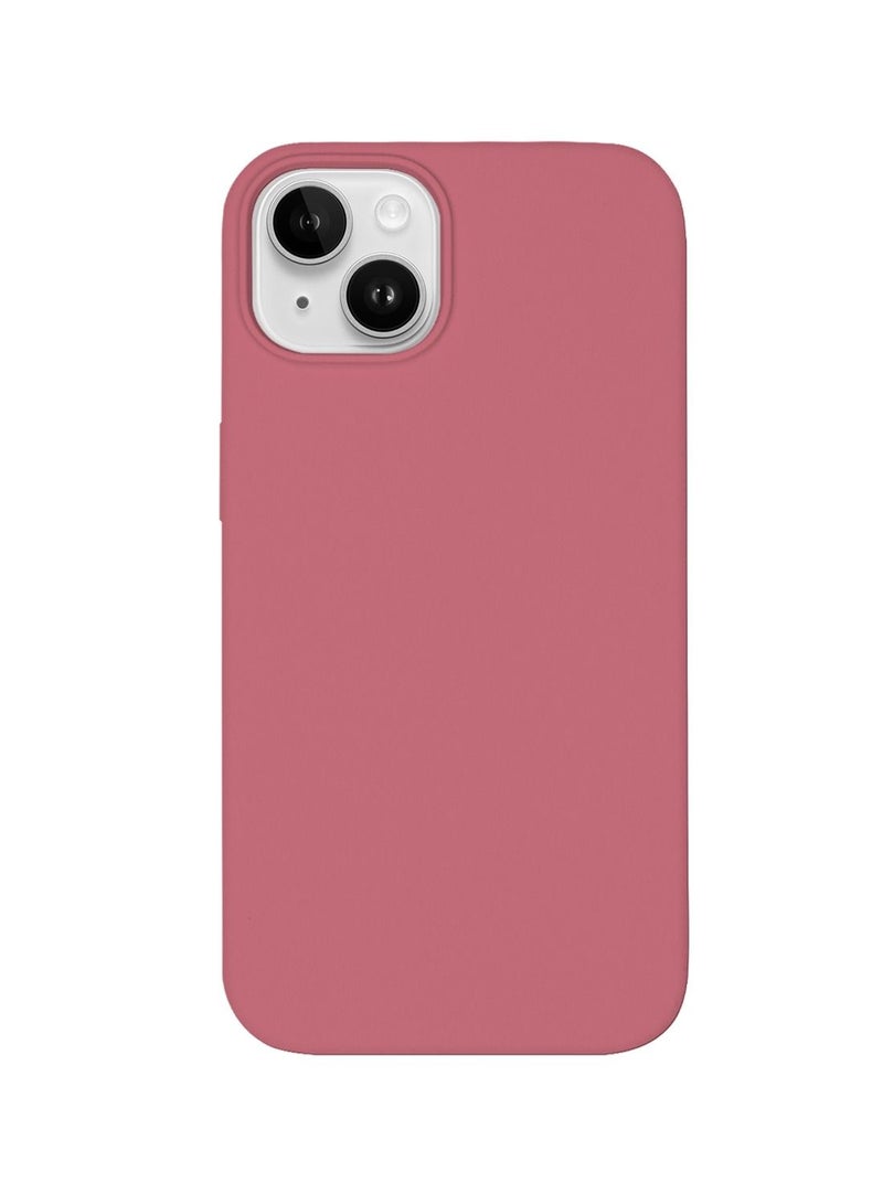 just adore حافظة آبل آيفون 14 بلس، حافظة سيليكون، تشطيب غير لامع، غطاء مقاوم لبصمات الأصابع لآيفون 14 بلس - فوشيا - Image 1