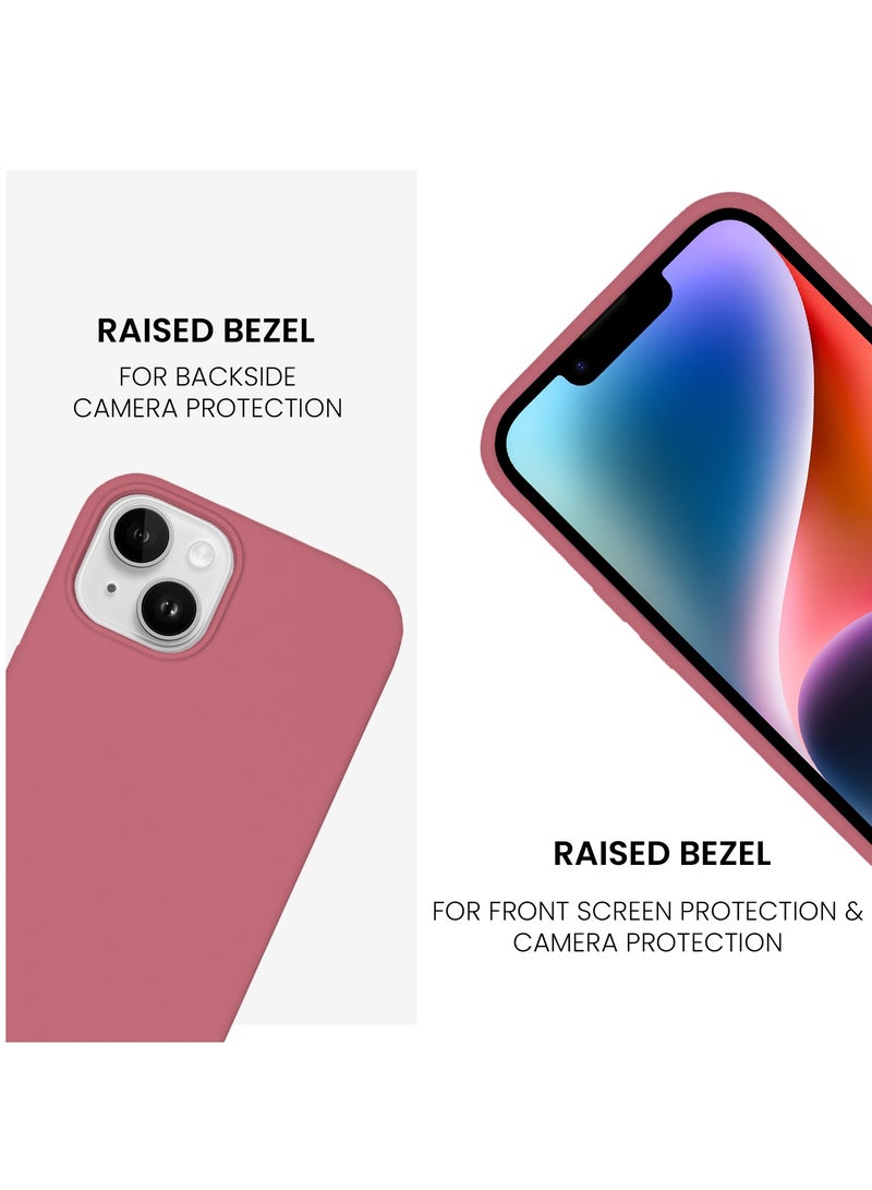 just adore حافظة آبل آيفون 14 بلس، حافظة سيليكون، تشطيب غير لامع، غطاء مقاوم لبصمات الأصابع لآيفون 14 بلس - فوشيا - Image 5