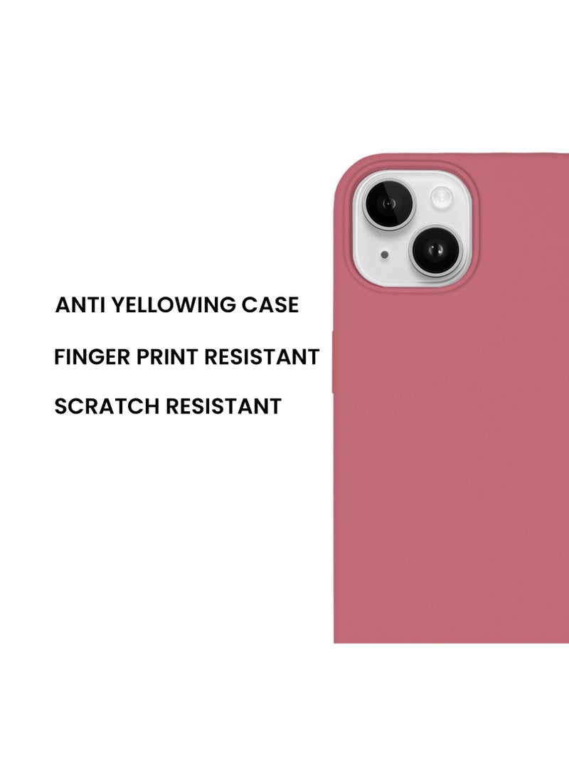 just adore حافظة آبل آيفون 14 بلس، حافظة سيليكون، تشطيب غير لامع، غطاء مقاوم لبصمات الأصابع لآيفون 14 بلس - فوشيا - Image 3