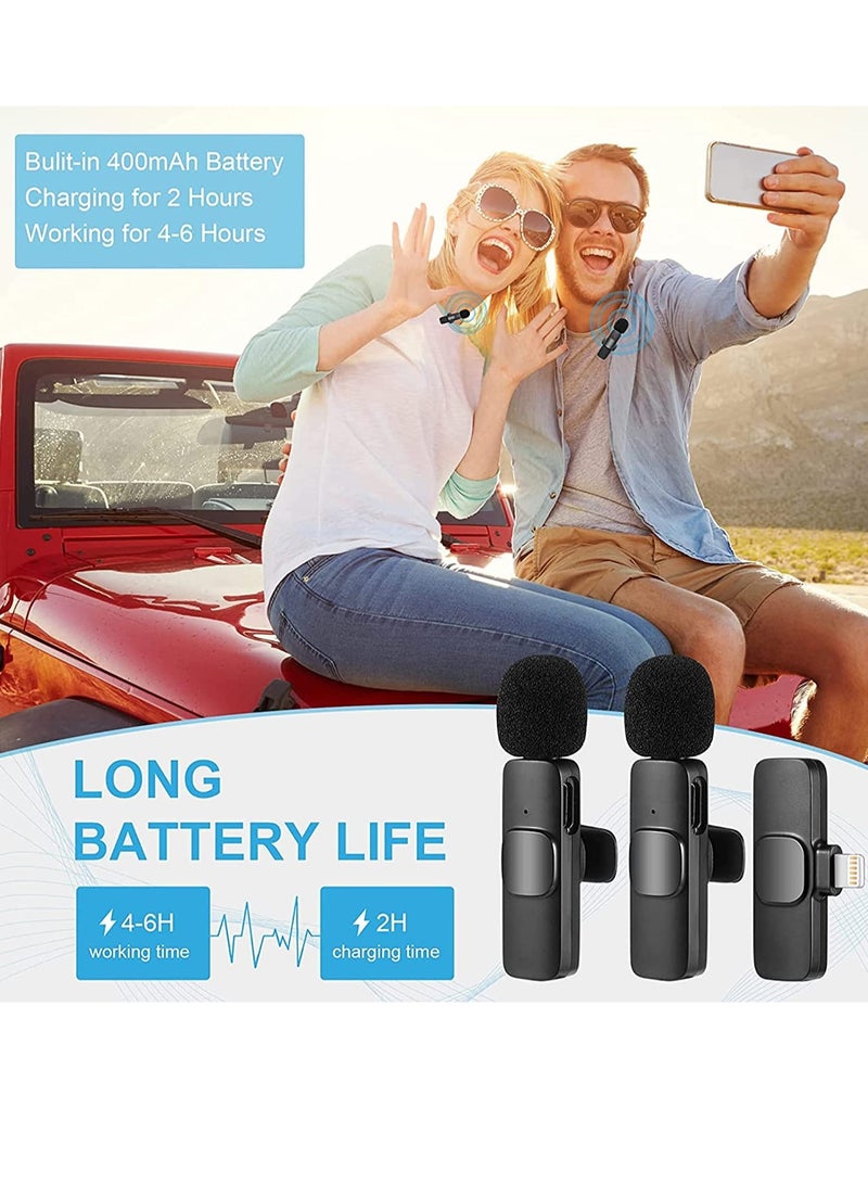 Professional Wireless Lavalier Lapel Microphone for iPhone iPad  Cordless Omnidirectional Condenser Recording Mic for Interview Video Podcast Vlog YouTube - Image 5