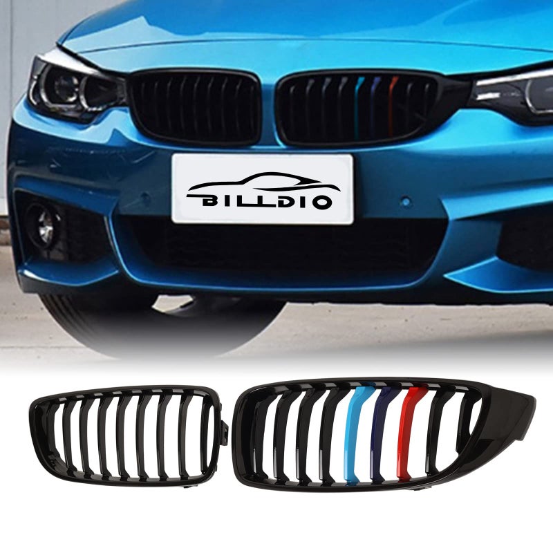 BILLDIO F32 Grille  Front Kidney Grill Color Grille Compatible With 20142020 BMW 4 Series F32F33F36 428i 430i 435i 440i 20152019 F82 F83 M4 3 Series F80 M3 ABS Single Slat