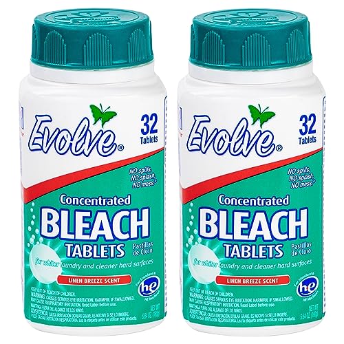 Evolve Concentrated Bleach Tablets -32-ct Linen Breeze (2 pack) - Image 1