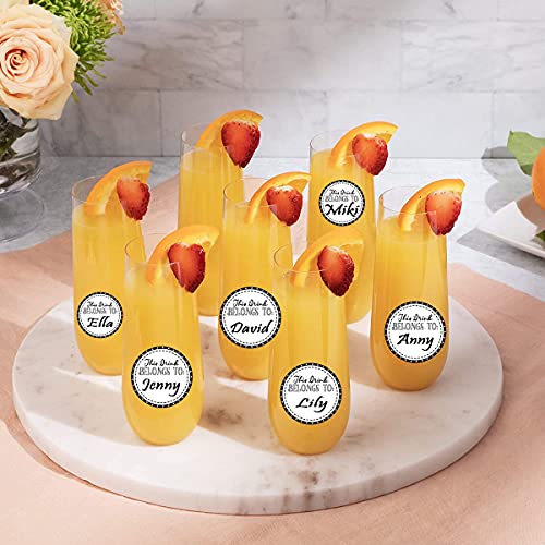 Remarkable Drink Markers This Drink Belongs to Stickers, 2 inch Round Shaped Blank Drink Labels Cup Labels for Drink Party, Wedding, Bridal Shower, Birthday Party Supplies,Cup Marker Sticker(500 Pcs) - Image 4