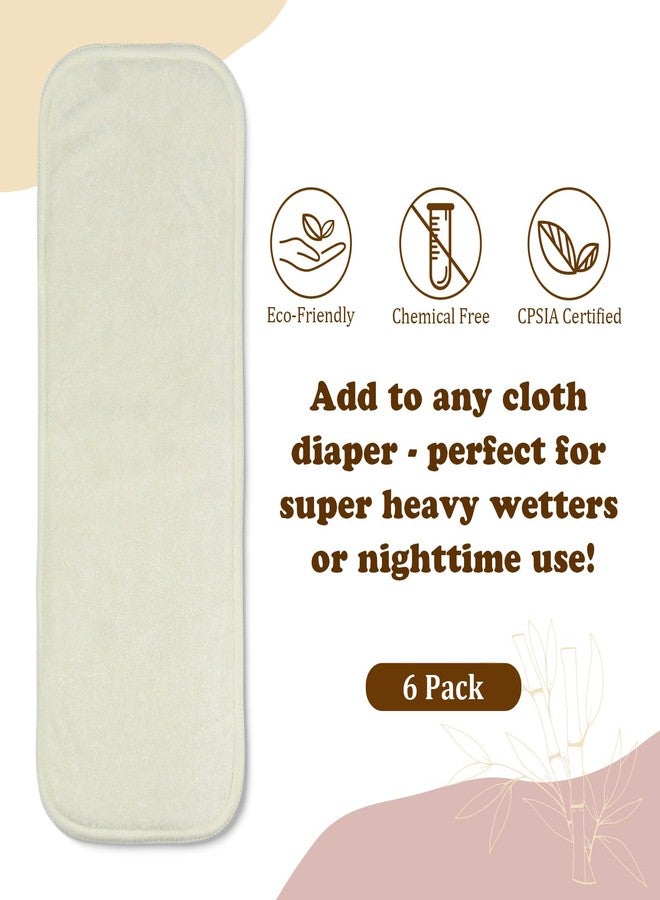 Mama Koala 6-Layer Natural Cotton Cloth Diaper Inserts, Adjustable and Reusable for Any Baby Cloth Diaper(6 Pack) - Image 2