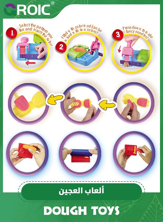 GROIC مجموعة لعب العجين، مجموعة شواء إبداعات المطبخ، مجموعة عجينة شواء البرجر، مجموعة مطبخ اللعب، ألعاب الطبخ لمرحلة ما قبل المدرسة، لعبة شواء للأطفال، لعبة بيت اللعب - Image 3