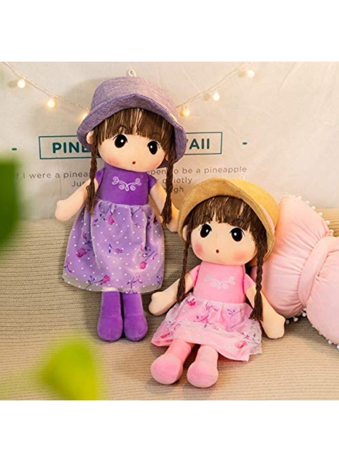 Sweetheart Soft Baby Doll Girl, Plush Stuffed Toy with Hat Skirt Plush Toy Baby Girls Sleeping Partner Doll Birthday Gift, 45cm  - Image 3