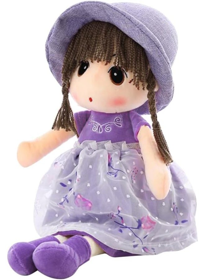 Sweetheart Soft Baby Doll Girl, Plush Stuffed Toy with Hat Skirt Plush Toy Baby Girls Sleeping Partner Doll Birthday Gift, 45cm  - Image 1