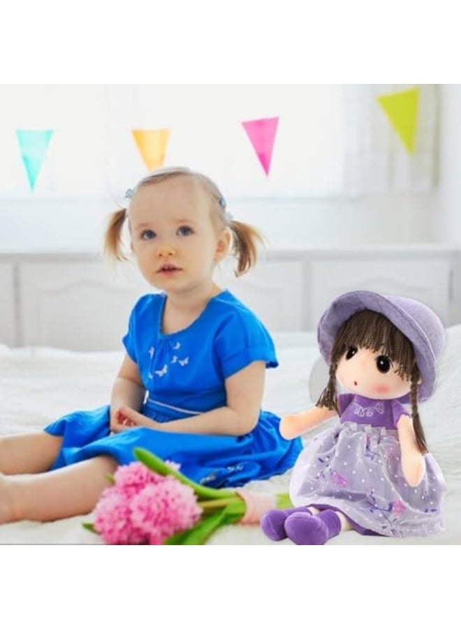 Sweetheart Soft Baby Doll Girl, Plush Stuffed Toy with Hat Skirt Plush Toy Baby Girls Sleeping Partner Doll Birthday Gift, 45cm  - Image 2