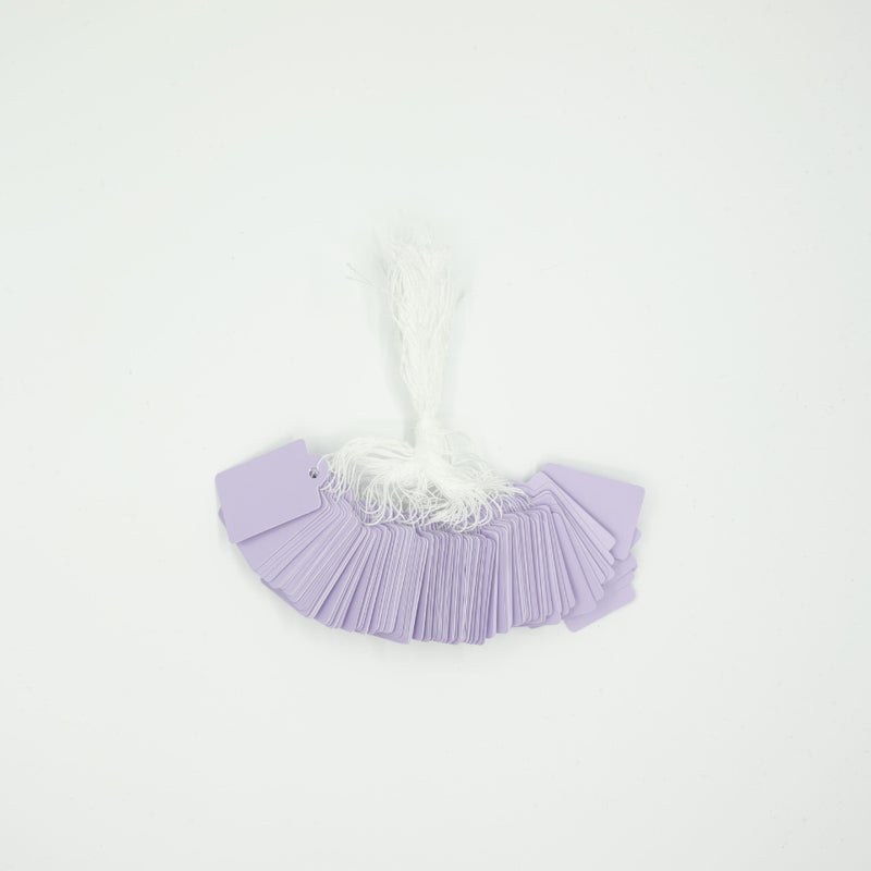 S With String Attached, 1.38" X 0.87" White Paper Hang Tags Jewelry Hang Tag Jewelry Number Paper Tag With String Handwritten Blank Label Tag - Image 4