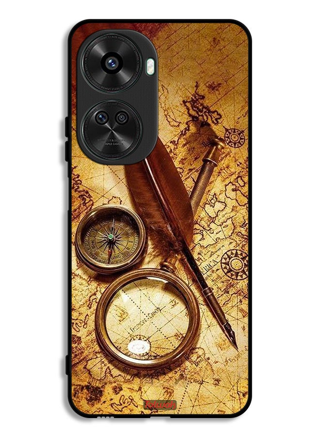 Tolwak Huawei nova 12 SE Protective Case Cover Vintage Compass - Image 1