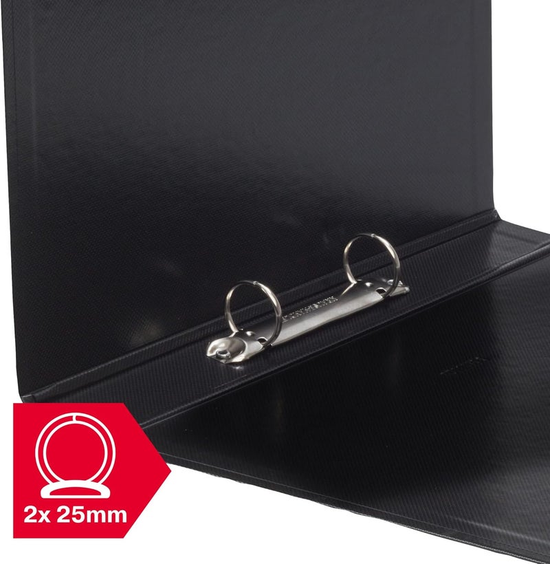 Rexel Choices, A4 Ring Binder, 25 mm Spine, 190 Sheet Capacity, File Folder, Document Organisation, Black, Pack of 3, 2115729 - Image 5