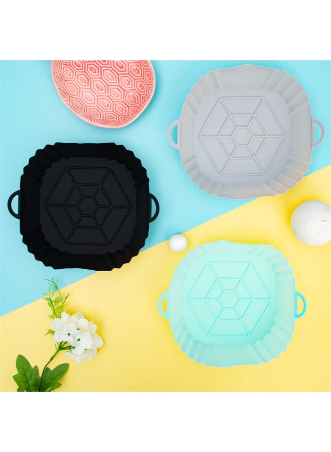 Air Fryer Silicone Pot Air Fryer Silicone Baking Tray Heat Resistant Easy To Clean Non-stick Coated Baking Tray-Specifications:Square Pink - Image 5