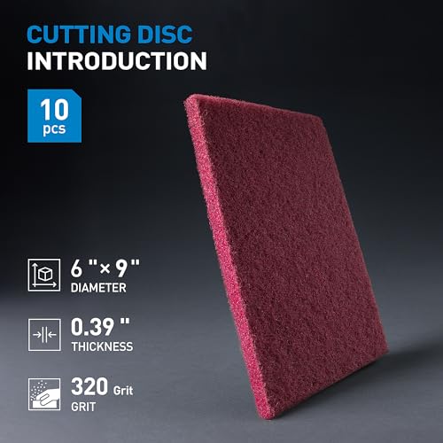 S SATC 6" x 9" Maroon General Purpose Scuff Pads,10 Pack Automotive Pads for Scuffing,Scouring,Sanding,Paint Primer Prep Adhesion Scratch for Automotive Restoration,Handicrafts - Image 2