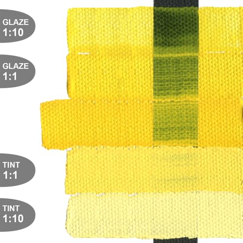GOLDEN Fluid Acrylics Benzimidazolone Yellow Medium 1 fl oz Bottle Professional Acrylic Paint SemiTransparent - Image 3