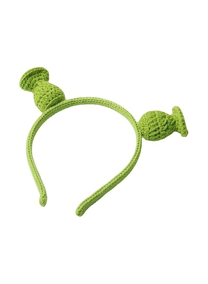 SYOSI Shrek Headband with Ears, Cute Dressing Up Ears, Halloween Cosplay Prop Party Theme Costume Unisex - Image 1