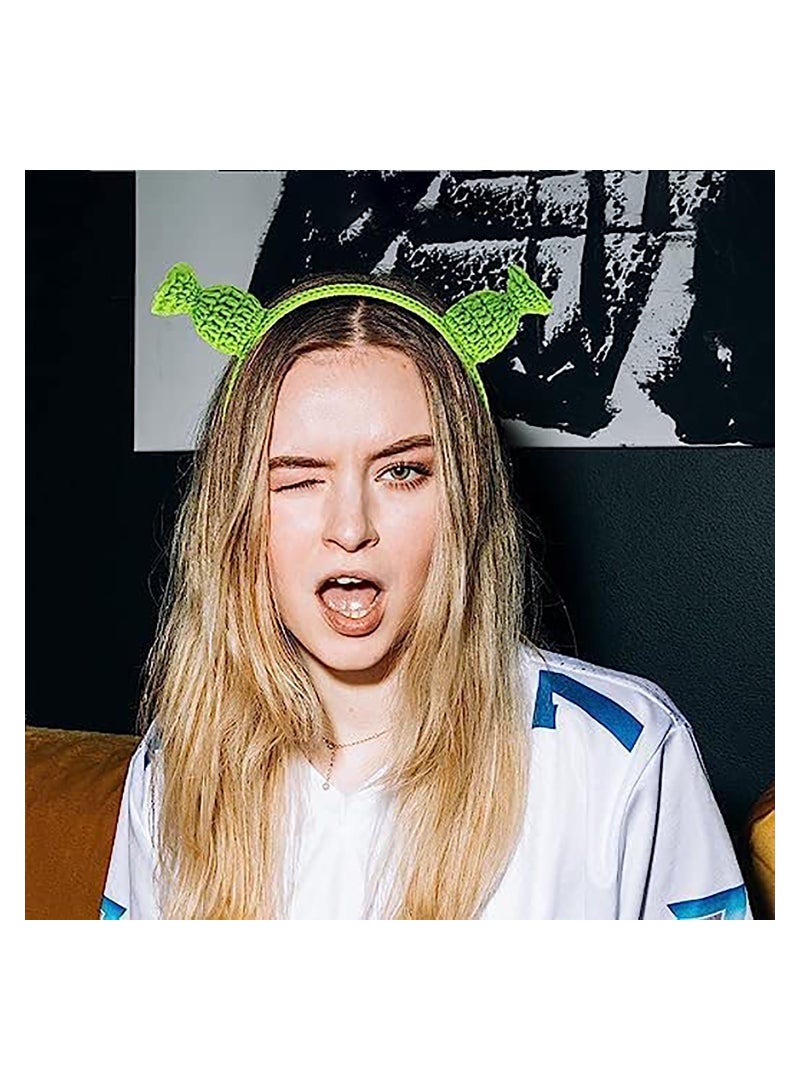 SYOSI Shrek Headband with Ears, Cute Dressing Up Ears, Halloween Cosplay Prop Party Theme Costume Unisex - Image 2