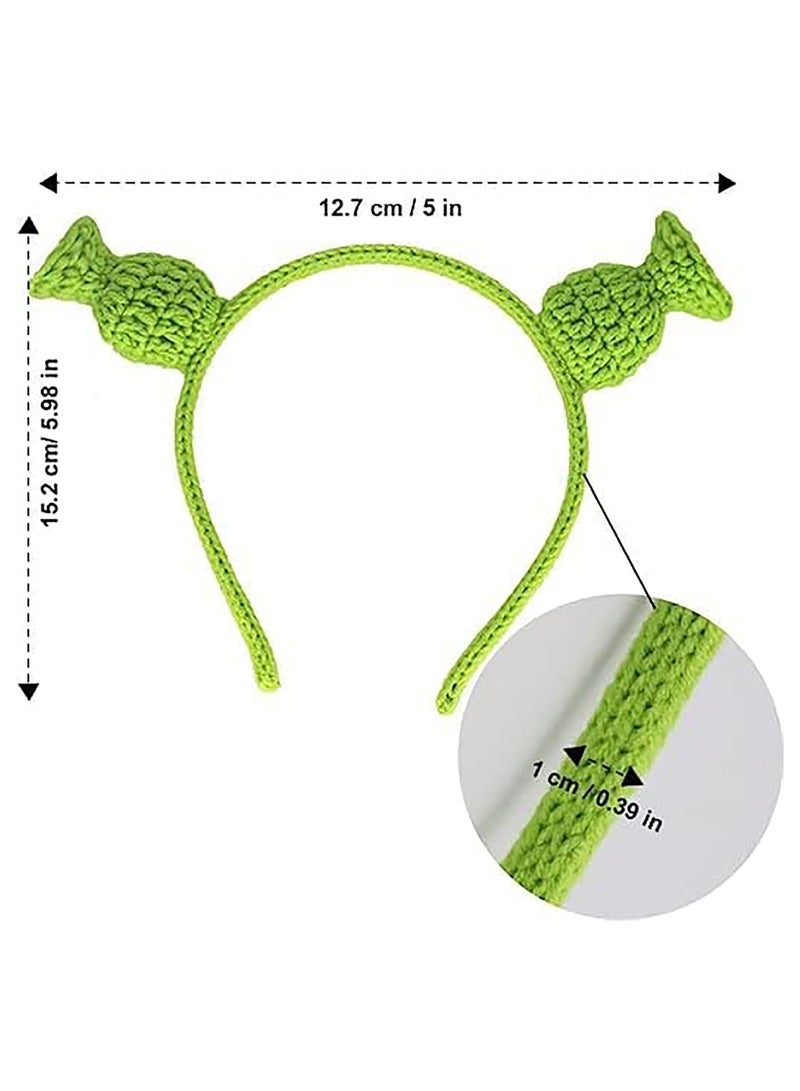 SYOSI Shrek Headband with Ears, Cute Dressing Up Ears, Halloween Cosplay Prop Party Theme Costume Unisex - Image 3