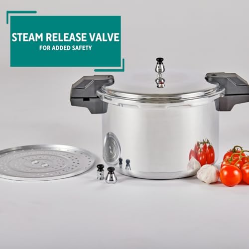 Mirro 92116 Polished Aluminum 5 / 10 / 15-PSI Pressure Cooker / Canner Cookware, 16-Quart, Silver - Image 4