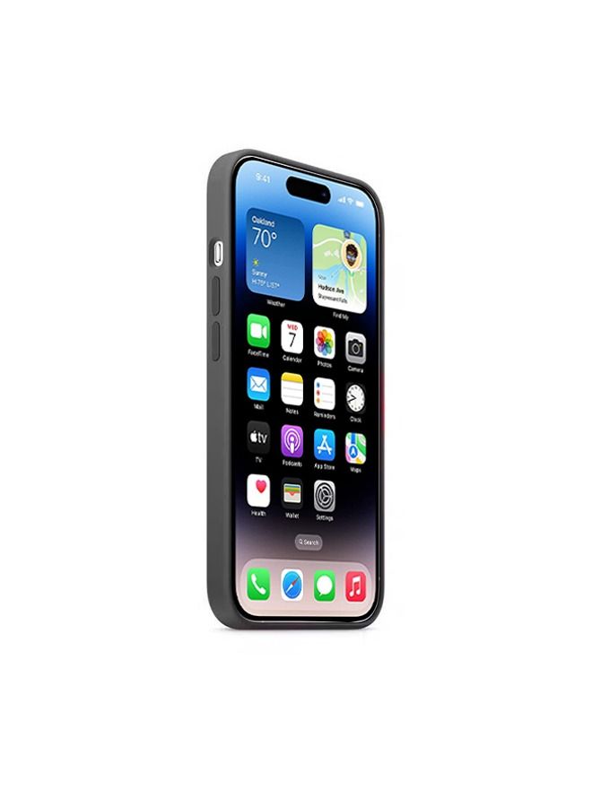 Silicon Back Cover Case Cap , Protective 6.7 inch Soft Liquid Gel Rubber Cover Slim Thin Cover Anti-Drop Shockproof Bumper Anti-Scratch Anti-Fingerprint For IPhone 14 Pro Max Dark Grey - Image 3
