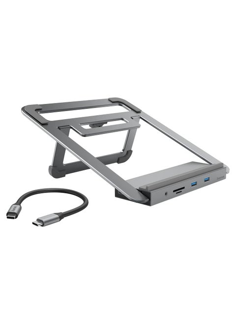 Hama 200106 12-In-1 USB-C Docking Station with Notebook Stand