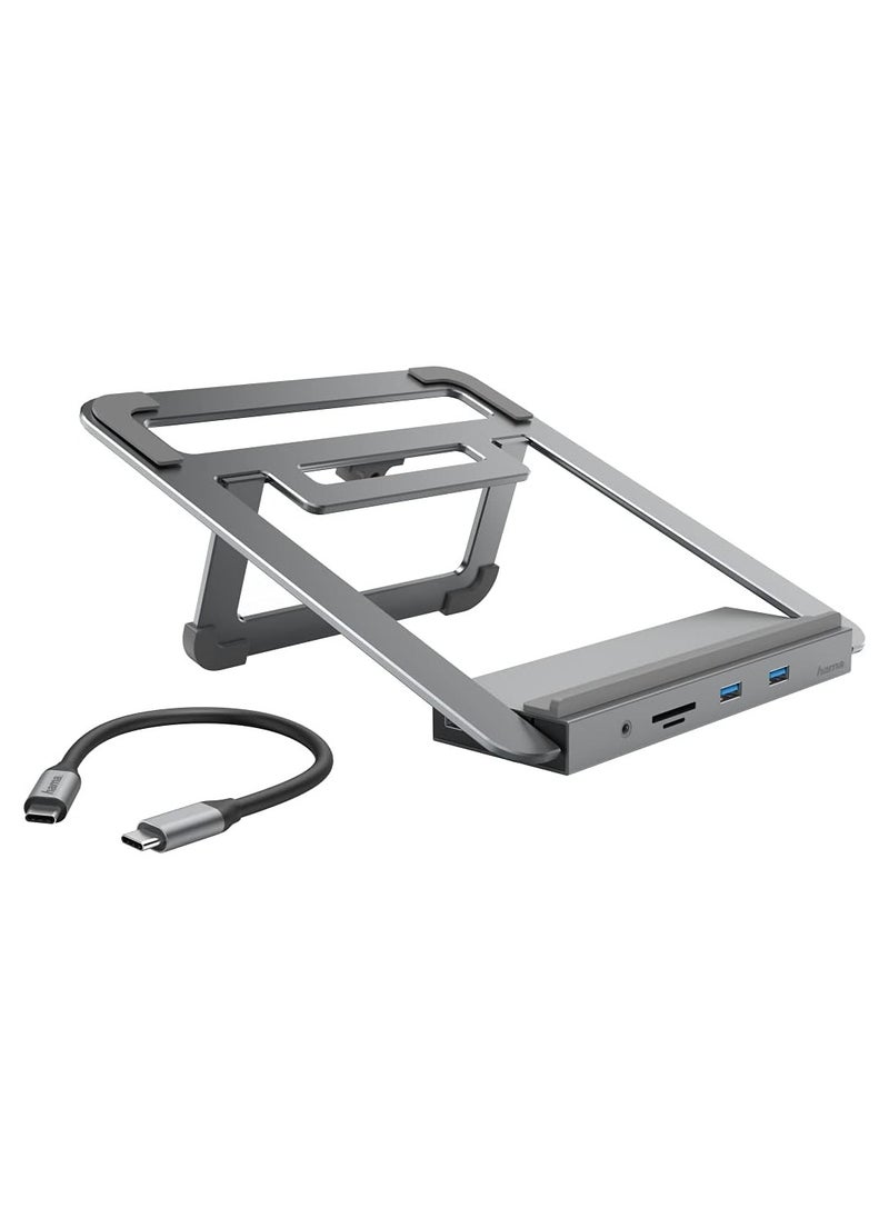 Hama - Hama 200106 12-In-1 USB-C Docking Station with Notebook Stand - Image 1