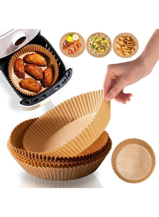 مقلاة هوائية من 200 بطانة ورقية غير لاصقة للاستخدام مرة واحدة لمقلاة القلي والفرن والميكروويف ومقلاة الهواء الساخن - Image 1