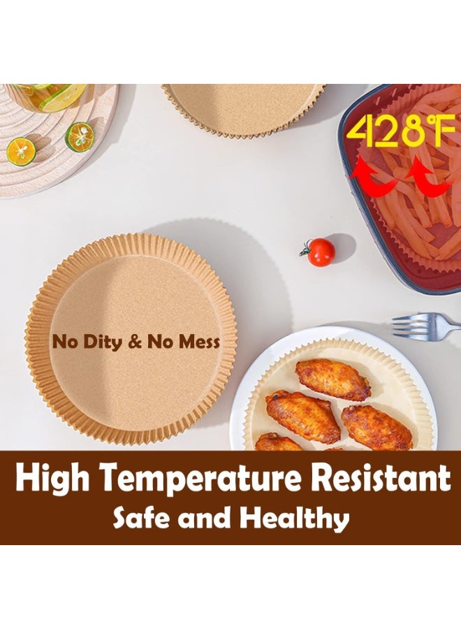 مقلاة هوائية من 200 بطانة ورقية غير لاصقة للاستخدام مرة واحدة لمقلاة القلي والفرن والميكروويف ومقلاة الهواء الساخن - Image 3