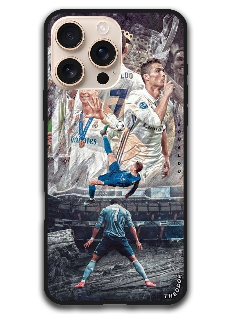 Theodor Protective Case Anti Scratch Shock Proof Bumper Cover For iPhone 16 Pro Max (6.9)-inch Ronaldo 1 - Image 1